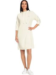 Heine Sukienka w kolorze kremowym rozmiar: 46. Brązowe sukienki Heine, na co dzień, bez wzorów, bez kołnierzyka, bez ramiączek, midi, proste. Za 65.23 zł.