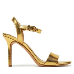 Sandały LAUREN RALPH LAUREN. Żółte sandały Lauren Ralph Lauren, bez wzorów, bez obcasa, na szpilce, bez zapięcia. Za 639.99 zł.
