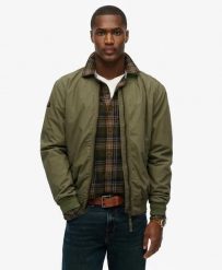 Superdry Lekka kurtka bomber MA1 z bawełny – Dusty Olive Green. Zielone kurtki Superdry, l, bez wzorów, z bawełny, bez kaptura. Za 351.45 zł.