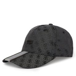 Czapka z daszkiem Guess. Szare czapki z daszkiem Guess, z aplikacjami. Za 199.99 zł.