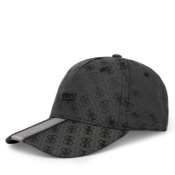 Czapka z daszkiem Guess. Szare czapki z daszkiem Guess, z aplikacjami. Za 159.99 zł.