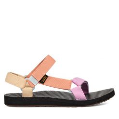 Sandały Teva. Brązowe sandały Teva, bez wzorów, sportowe, bez obcasa, bez zapięcia. Za 219.99 zł.