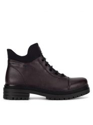 Rieker Trzewiki Y3163-35 Brązowy. Brązowe botki Rieker, bez wzorów, z materiału, bez obcasa, na płaskiej podeszwie, bez zapięcia. Za 311.00 zł.