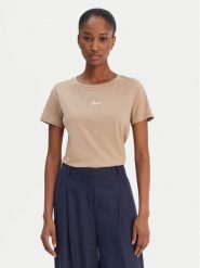 BOSS T-Shirt Elove 50554696 Brązowy Regular Fit. Brązowe t-shirty Boss, s, bez wzorów, z bawełny, bez kołnierzyka, bez ramiączek. Za 229.99 zł.