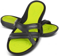 Klapki basenowe damskie PANAMA. Czerwone klapki Aqua-Speed, bez wzorów, z materiału, bez obcasa, bez zapięcia. Za 54.90 zł.