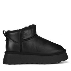 Śniegowce Badura. Czarne botki Badura, bez wzorów, bez zapięcia. Za 249.99 zł.