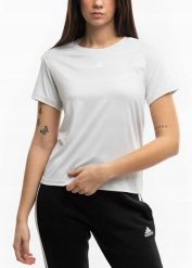 Koszulka damska adidas Aeroready Train Essentials 3-Stripes Tee. Brązowe t-shirty sportowe adidas, l, bez wzorów, z elastanu, bez ramiączek, do biegania. Za 112.99 zł.