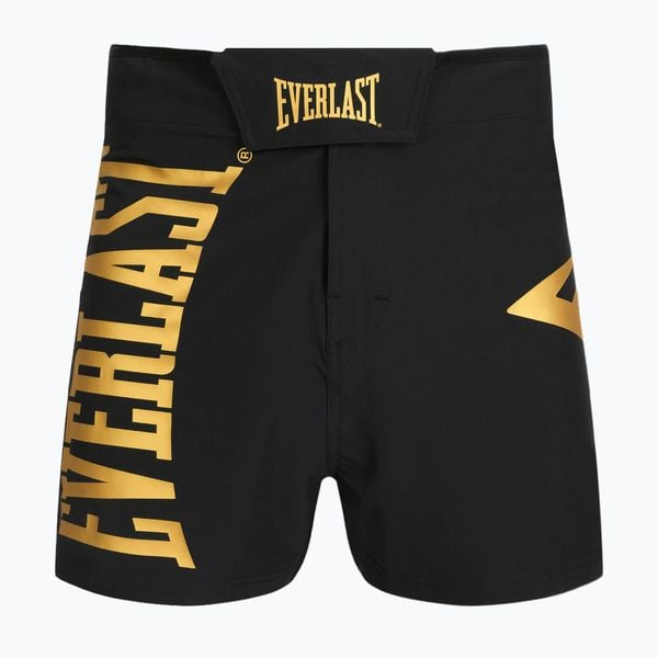 Spodenki treningowe Everlast MMA. Czarne szorty sportowe Everlast, bez wzorów, z bawełny, na fitness i siłownię. Za 249.99 zł.
