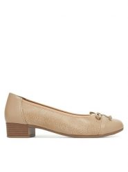 Go Soft Czółenka RST-GISEL-01 Beżowy. Brązowe czółenka GO SOFT, bez wzorów, ze skóry, bez obcasa, bez zapięcia. Za 159.99 zł.