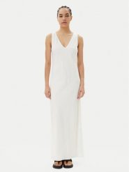 Calvin Klein Sukienka letnia K20K208355 Biały Regular Fit. Białe sukienki Calvin Klein, bez wzorów, z wiskozy, bez kołnierzyka, bez ramiączek. Za 849.99 zł.