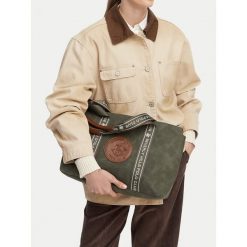 Torebka Beverly Hills Polo Club. Brązowe shopper bag Beverly Hills Polo Club, bez wzorów, bez dodatków. Za 179.99 zł.