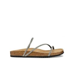 Klapki damskie Geox Brionia. Czarne klapki Converse, bez wzorów, sportowe, bez obcasa, bez zapięcia. Za 349.50 zł.
