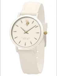 U.S. Polo Assn. Zegarek kwarcowy w kolorze białym rozmiar: onesize. Białe, analogowe zegarki U.S. Polo Assn., sztuczne. Za 131.43 zł.