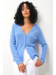 AUTHENTIC CASHMERE Kaszmirowy kardigan "Chalais" w kolorze błękitnym rozmiar: XL. Niebieskie swetry AUTHENTIC CASHMERE, xl, bez wzorów, z kaszmiru, bez ramiączek. Za 361.02 zł.