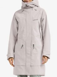 Parka przeciwdeszczowa damska Didriksons Ilma Parka 8. Szare płaszcze Didriksons, l, bez wzorów, z materiału, klasyczne, bez kaptura. Za 951.49 zł.