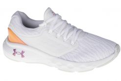 Buty do biegania damskie, W Charged Vantage. Białe buty treningowe Under Armour, bez wzorów, z materiału, przed kostkę, bez zapięcia, do biegania. Za 229.99 zł.