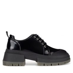 Półbuty Nine West. Czarne półbuty wsuwane Nine West, bez wzorów, bez obcasa, na płaskiej podeszwie. Za 167.99 zł.