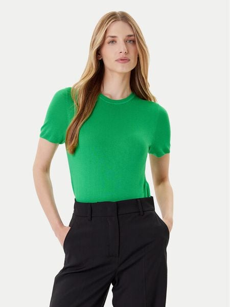 Calvin Klein Sweter LV044A307G Zielony Regular Fit. Zielone swetry Calvin Klein, l, bez wzorów, z wiskozy, bez ramiączek. Za 219.99 zł.