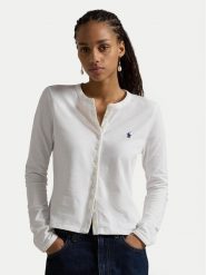 Polo Ralph Lauren Kardigan 211941175004 Biały Slim Fit. Białe swetry Polo Ralph Lauren, l, bez wzorów, z bawełny, bez ramiączek. Za 499.99 zł.