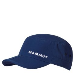 Czapka Mammut Lhasa Dorośli. Niebieskie czapki z daszkiem Mammut, z aplikacjami, z materiału, sportowe. Za 215.99 zł.
