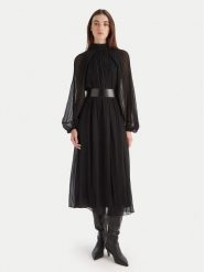 KAOS Sukienka koktajlowa RI1GX006 Czarny Regular Fit. Czarne sukienki KAOS, bez wzorów, z syntetyku, wizytowe, bez kołnierzyka, bez ramiączek. Za 809.99 zł.