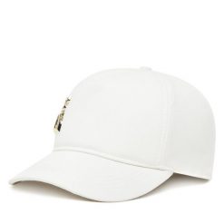 Czapka z daszkiem Patrizia Pepe. Białe czapki z daszkiem Patrizia Pepe, bez wzorów. Za 349.99 zł.