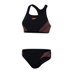Strój kąpielowy damski Speedo Placement 2Piece. Czarne bikini Speedo, bez wzorów, sportowe. Za 179.99 zł.