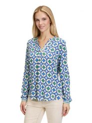 CARTOON Bluzka w kolorze niebieskim rozmiar: 34. Niebieskie bluzki Cartoon, bez wzorów, z wiskozy, bez kołnierzyka, bez ramiączek. Za 104.99 zł.