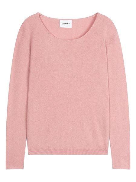 Perfect Cashmere Kaszmirowy sweter "Lindsay" w kolorze jasnoróżowym rozmiar: M. Różowe swetry Perfect Cashmere, m, bez wzorów, z kaszmiru, bez ramiączek. Za 479.76 zł.