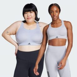Biustonosz TLRD Impact Training High Support. Czarne biustonosze sportowe adidas, bez wzorów, z materiału, na fitness i siłownię, climacool (adidas). Za 279.00 zł.