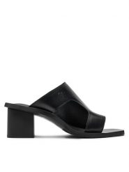Calvin Klein Jeans Klapki 5 Heel Sandal Lh Mg Mtl YW0YW01500 Czarny. Czarne klapki Calvin Klein Jeans, bez wzorów, z jeansu, bez obcasa, bez zapięcia. Za 519.99 zł.