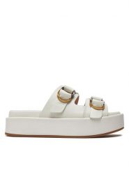 Pinko Klapki Flores 01 SD0057 P001 Écru. Klapki Pinko, bez wzorów, ze skóry, bez obcasa, bez zapięcia. Za 1,189.00 zł.