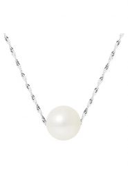 Pearline Złoty naszyjnik z perłą - dł. 42 cm rozmiar: onesize. Szare naszyjniki Pearline, z materiału, z perłą, złote. Za 392.52 zł.