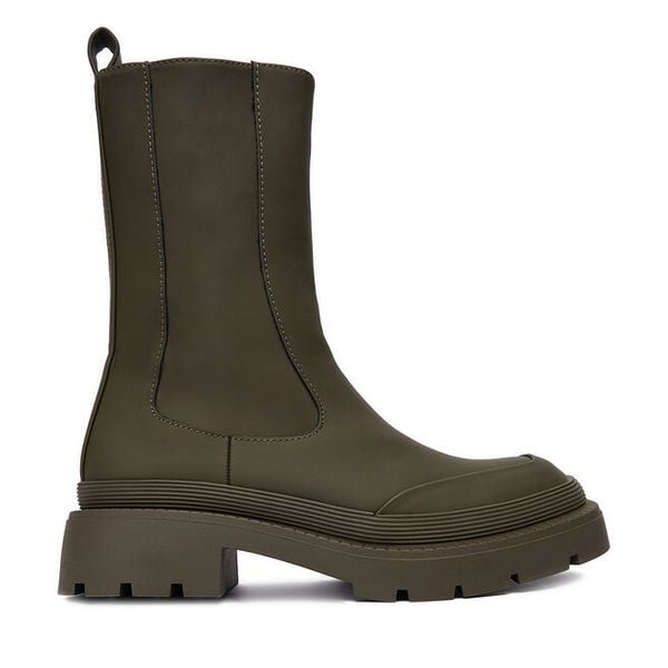 Botki DeeZee. Brązowe botki DeeZee, bez wzorów, bez obcasa, na płaskiej podeszwie, bez zapięcia. Za 179.99 zł.