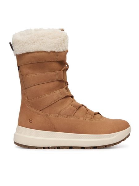 ECCO Śniegowce Solice 42021302291 Brązowy. Brązowe śniegowce ECCO, bez wzorów, z nubiku, bez zapięcia. Za 949.99 zł.