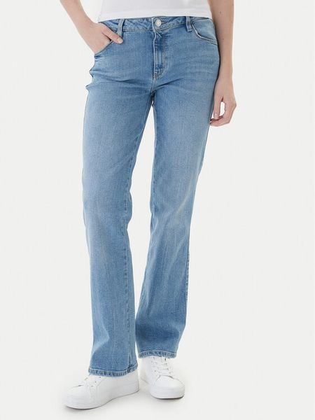Guess Jeansy W6RA15 D6882 Niebieski Regular Fit. Niebieskie jeansy Guess, z aplikacjami, z jeansu. Za 315.99 zł.