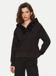 KARL LAGERFELD Bluza A1W20064 Czarny Relaxed Fit. Czarne bluzy KARL LAGERFELD, xs, bez wzorów, z bawełny, bez kaptura. Za 599.99 zł.