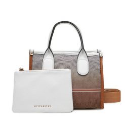 Torebka Hispanitas. Brązowe torebki klasyczne Hispanitas, bez wzorów, klasyczne, bez dodatków. Za 369.99 zł.
