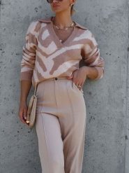 LA Angels Sweter w kolorze kremowo-jasnobrązowym rozmiar: S. Brązowe swetry LA Angels, s, bez wzorów, bez ramiączek. Za 162.11 zł.