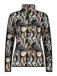 CMP Koszulka funkcyjna w kolorze czarno-beżowym rozmiar: 46. Brązowe t-shirty sportowe CMP, bez wzorów, bez ramiączek, outdoorowe. Za 219.08 zł.