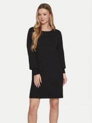 Vila Sukienka dzianinowa Cilja 14099478 Czarny Relaxed Fit. Czarne sukienki Vila, m, bez wzorów, z dzianiny, bez kołnierzyka, bez ramiączek. Za 129.99 zł.