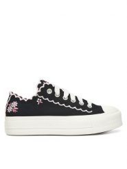 Converse Trampki Chuck Taylor All Star Lift A13529C Czarny. Czarne trampki Converse, bez wzorów, z materiału, retro, bez zapięcia. Za 339.99 zł.