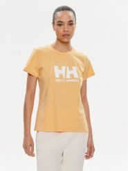 Helly Hansen T-Shirt W Hh Logo T-Shirt 2.0 34465 Pomarańczowy Regular Fit. Brązowe t-shirty Helly Hansen, s, bez wzorów, z bawełny, bez kołnierzyka, bez ramiączek. Za 89.99 zł.