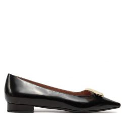 Baleriny Pollini. Czarne baleriny Pollini, bez wzorów, bez obcasa, bez zapięcia. Za 1,149.00 zł.