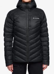 Kurtka puchowa damska Vaude Monviso Down Hooded Jacket. Czarne kurtki Vaude, l, bez wzorów, z materiału, bez kaptura. Za 1,115.39 zł.