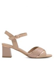 Lasocki Sandały CEO-SWILK WYL3454-1Z Beżowy. Brązowe sandały Lasocki, bez wzorów, ze skóry, bez obcasa, na słupku, bez zapięcia. Za 249.99 zł.