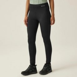 Legginsy damskie Regatta Holeen II. Czarne legginsy Regatta, bez wzorów, z elastanu. Za 129.00 zł.
