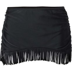Figi bikini ze spódniczką bonprix czarny. Czarne bikini bonprix, bez wzorów. Za 59.99 zł.