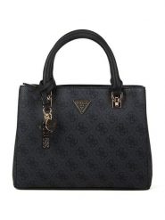 Guess Torebka w kolorze czarnym - 25 x 19 x 5,5 cm rozmiar: onesize. Czarne torebki klasyczne Guess, z aplikacjami, z materiału, przez ramię, bez dodatków. Za 404.99 zł.