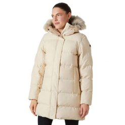 Kurtka puchowa damska Blossom Puffy Parka. Brązowe płaszcze Helly Hansen, na jesień, l, bez wzorów, z materiału, eleganckie, z kapturem. Za 1,253.75 zł.